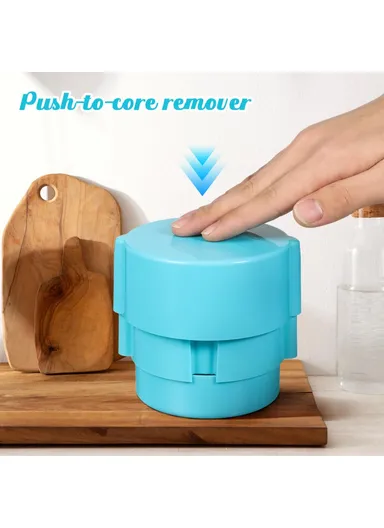 Portable Cherry Pitter, Cherry Core Remover with 6 Individual Holes, Cherry Corer Seed Remover Tool (D12 x H11.5)cm - Blue