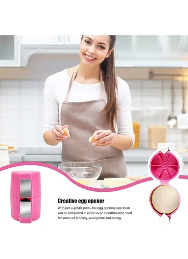 Handheld Egg Shell Opener, Egg Shell Separator Kitchen Gadget - Pink