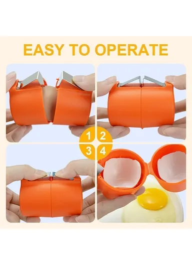 Handheld Egg Shell Opener, Egg Shell Separator Kitchen Gadget - Pink
