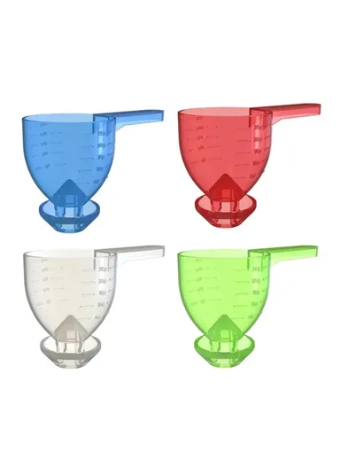 4-Pcs Measuring Scoop Funnel ABS Powder Funnel Water Bottle Scoop Measuring Tool