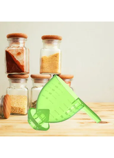 Measuring Scoop Funnel ABS Powder Funnel Water Bottle Scoop Measuring Tool - Green