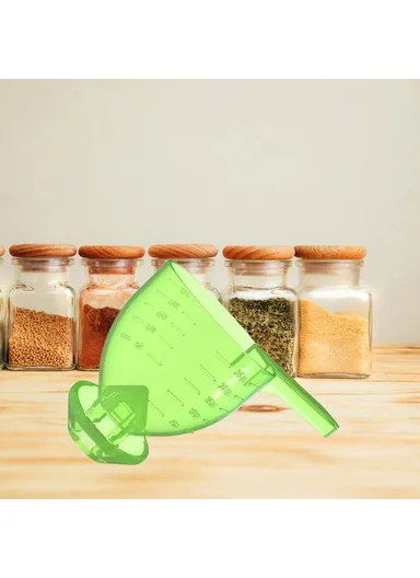Measuring Scoop Funnel ABS Powder Funnel Water Bottle Scoop Measuring Tool - Green