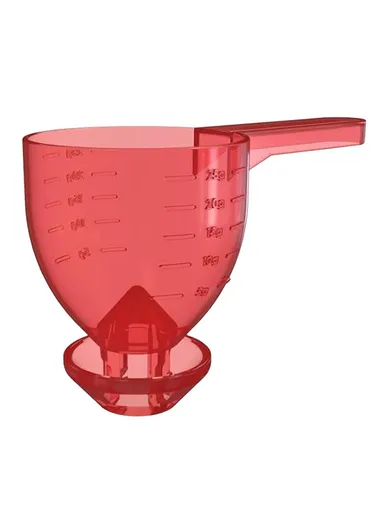 Measuring Scoop Funnel ABS Powder Funnel Water Bottle Scoop Measuring Tool - Red