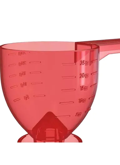 Measuring Scoop Funnel ABS Powder Funnel Water Bottle Scoop Measuring Tool - Red