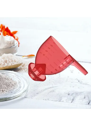 Measuring Scoop Funnel ABS Powder Funnel Water Bottle Scoop Measuring Tool - Red