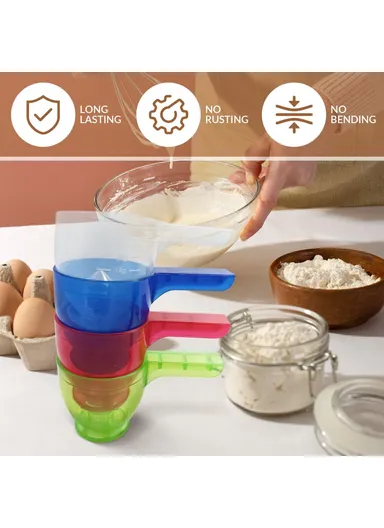 Measuring Scoop Funnel ABS Powder Funnel Water Bottle Scoop Measuring Tool - White