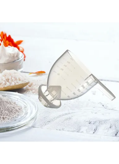 Measuring Scoop Funnel ABS Powder Funnel Water Bottle Scoop Measuring Tool - White