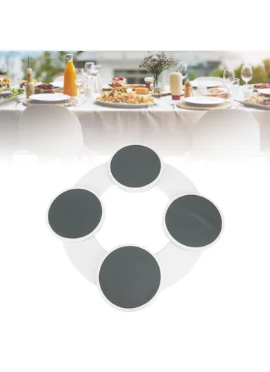4-Trays Portable Dining Table Rotating Tray Home, 360 Degree Manual Rotating Meal Tray