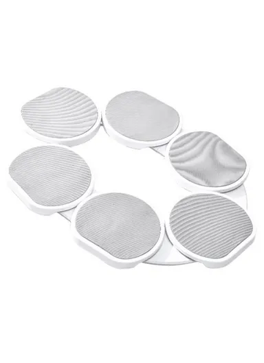 6-Trays Portable Turntable Kitchen Dining Table, 360 Degree Manual Meal Rotating Tray