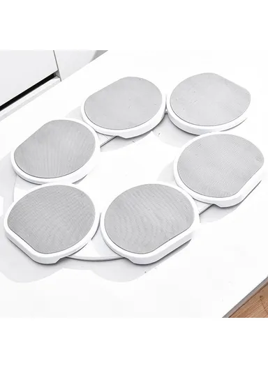 6-Trays Portable Turntable Kitchen Dining Table, 360 Degree Manual Meal Rotating Tray