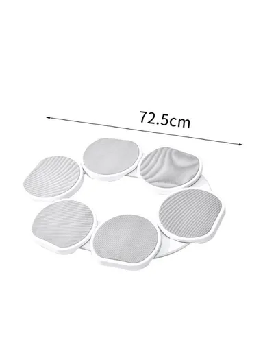 6-Trays Portable Turntable Kitchen Dining Table, 360 Degree Manual Meal Rotating Tray