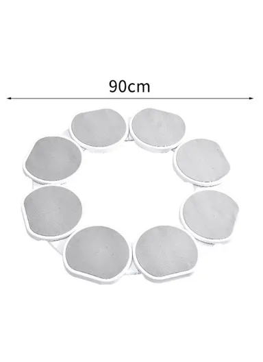 8-Trays Portable Turntable Kitchen Dining Table, 360 Degree Manual Meal Rotating Tray