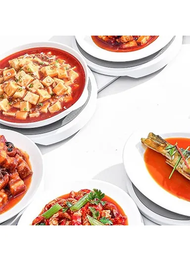 8-Trays Portable Turntable Kitchen Dining Table, 360 Degree Manual Meal Rotating Tray