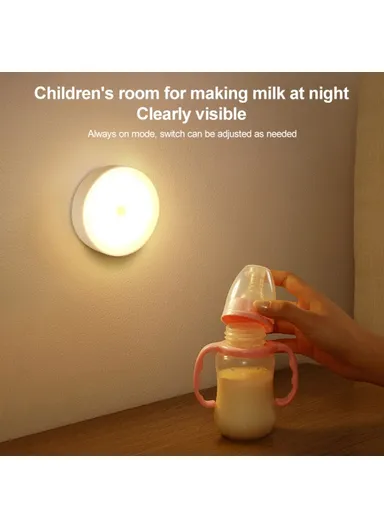 Rechargeable 150mAh Smart Motion Sensor LED Night Light with Adjustable 3 Color Modes 