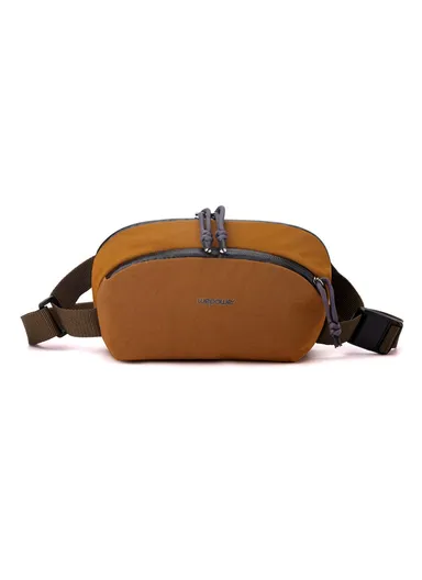 Men's Multi-Function Crossbody Nag, Waterproof Chest Crossbody Waist Pack Bag 2203 (L23 x D6 x H15)cm - Brown