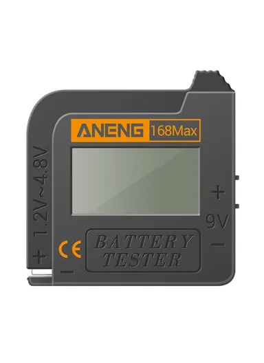 Battery Tester 168MAX Digital Display Tester Battery Voltage Checker Battery Capacity Testing Tool Universal Tester for Checking AAA AA Button Battery