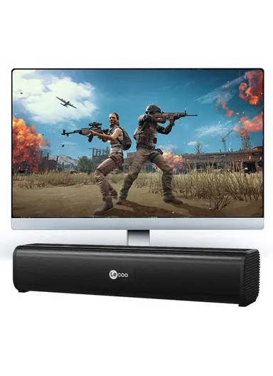 USB Soundbar Speaker with Enhanced Bass &amp; 3.5mm Jack LECOO DS107 