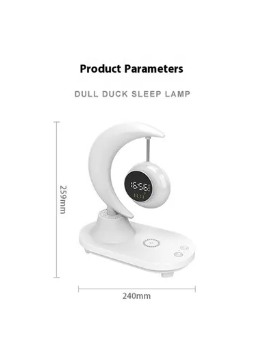 Bluetooth-compatible Speaker Bedside Lamp Colorful Ambient Light Phone Wireless Charger Alarm Clock
