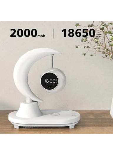 Bluetooth-compatible Speaker Bedside Lamp Colorful Ambient Light Phone Wireless Charger Alarm Clock