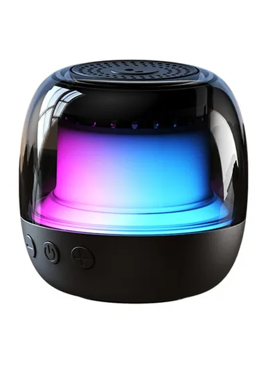 Portable Bluetooth-compatible Speaker RGB Atmosphere Light Gyro Rotation Wireless Loudspeaker M88