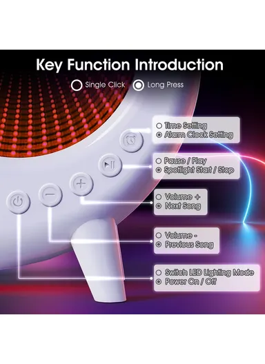 1200mAh Retro Conch Bluetooth-compatible Speaker Abyss Lamp Multi-Function Alarm Clock Makeup Mirror with RGB Light G69