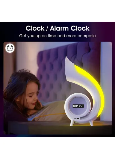 1200mAh Retro Conch Bluetooth-compatible Speaker Abyss Lamp Multi-Function Alarm Clock Makeup Mirror with RGB Light G69