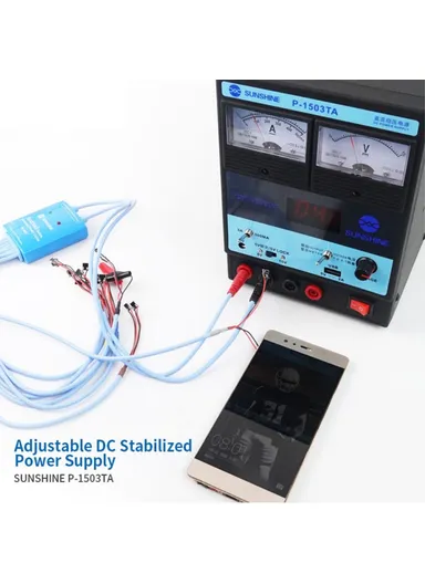 3A DC Regulated Power Supply Laboratory Test DC Power Supply Voltage Regulator Mobile Phone Repair Tool P-1503TA (L22.5 x W14.2 x H20.2)cm - EU Plug