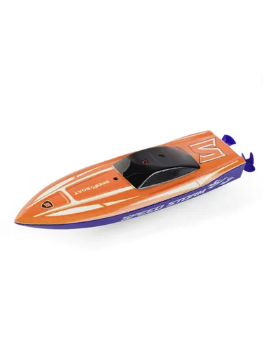 Mini Remote Control Boat RC Boat 2.4Ghz 360 Rotating USB Rechargeable Speedboat Model Toy - Orange
