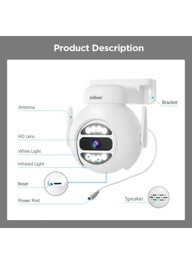 10.1 Inch LCD Screen 8CH WiFi NVR 5MP HD CCTV Camera Kit, Multi-Use Indoor &amp; Outdoor Waterproof Surveillance Security Camera NVS010+IPC047 - EU Plug