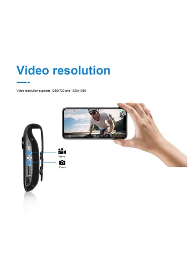Mini Body Camera 1080P HD Loop Recording Video Recorder with 32GB SD Card for Law Enforcement Work Daily Use
