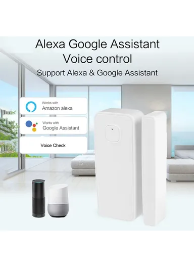 Tuya Smart Zigbee Vibration Sensor Door Magnetic Two-In-One Smart Home Vibration Sensor