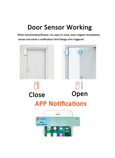 Tuya Smart Zigbee Vibration Sensor Door Magnetic Two-In-One Smart Home Vibration Sensor