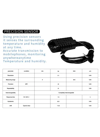 WiFi Controller Temperature Humidity Sensor Smart Remote Control Timing Switch Socket - EU Plug