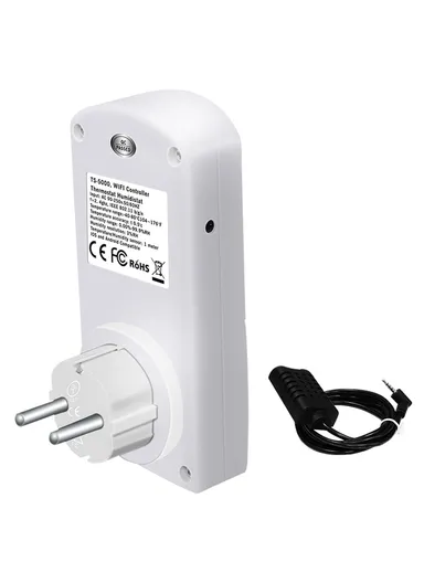 WiFi Controller Temperature Humidity Sensor Smart Remote Control Timing Switch Socket - EU Plug