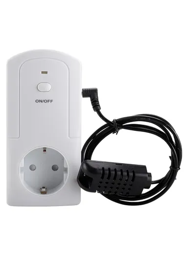 WiFi Controller Temperature Humidity Sensor Smart Remote Control Timing Switch Socket - EU Plug