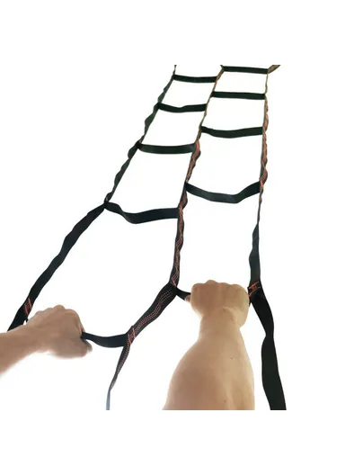 300cm Double Row Children Climbing Ladder, Outdoor Escape Rescue Training Rope Ladder