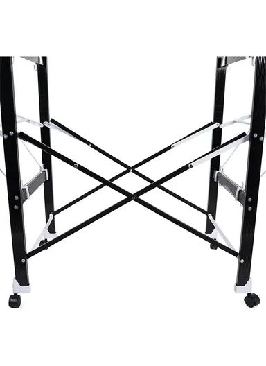 4-Tiers 4-Wings Foldable Multifunctional Clothes Hanger Adjustable Large Stainless Steel Drying Rack Space-Saving, Rust-Resistant &amp; Easy to Use (L175 x W83 x H112)cm