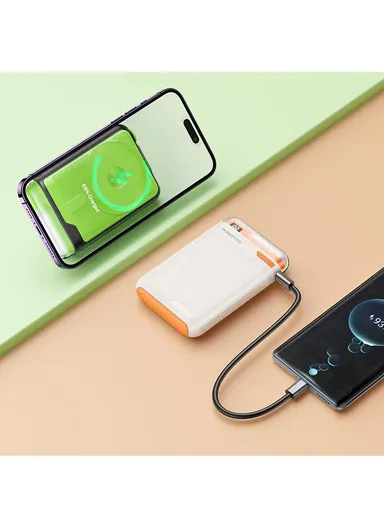 Power Bank Borofone BJ69 10000 mAh Powerbank 2xUSB - Milky White