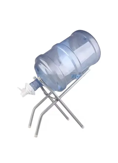 Portable Water Bottle Holder Stand with Dispenser Tap (L30 × W19.5 × H39)cm - Black