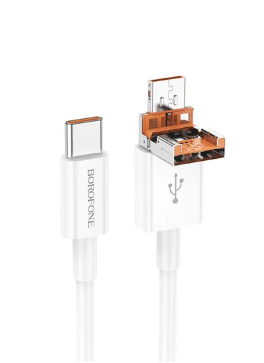 Borofone Cable BX102 Winner - USB + Type C to Type C - PD 60W 1m - White
