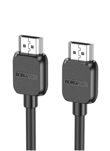 Cable BOROFONE BUS02 Vivido HDTV 2.0 male-to-male 4K HD data cable(L=1M) - Black