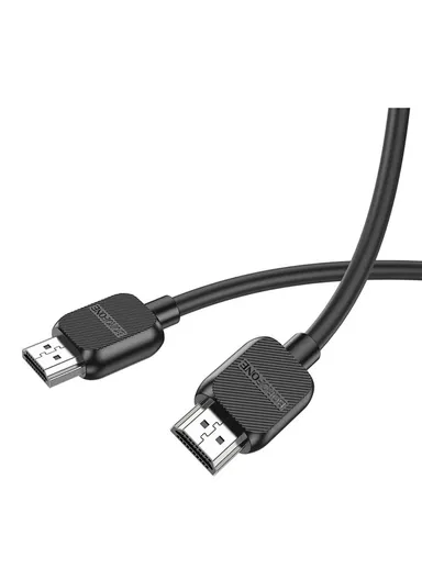 Cable BOROFONE BUS02 Vivido HDTV 2.0 male-to-male 4K HD data cable(L=1M) - Black