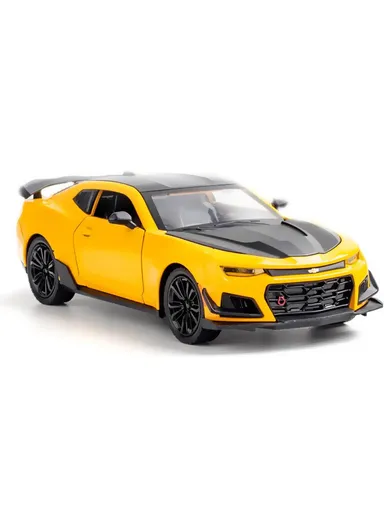 Chevrolet Camaro 1:24 Scale Car Model Alloy Diecast Pull Back Vehicles Kids Gift Collection - Yellow