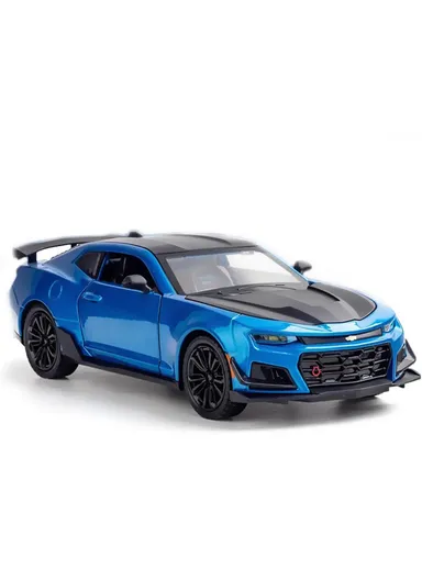 Chevrolet Camaro 1:24 Scale Car Model Alloy Diecast Pull Back Vehicles Kids Gift Collection - Blue
