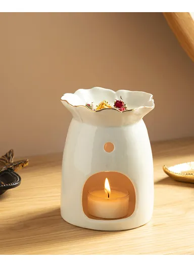 Bouquet Incense Burner 11x11x14 cm White