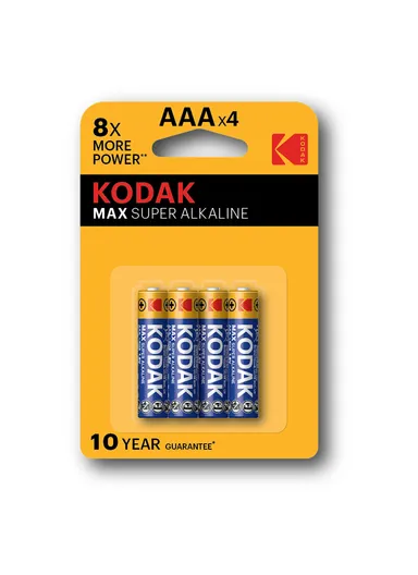 Kodak AAA Max Alkaline Battery - Pack of 4