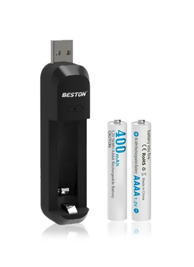 Beston C8018B AAAA Charger + 2 Batteries
