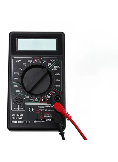 DT830B Digital Multimeter Built-In LCD - Black