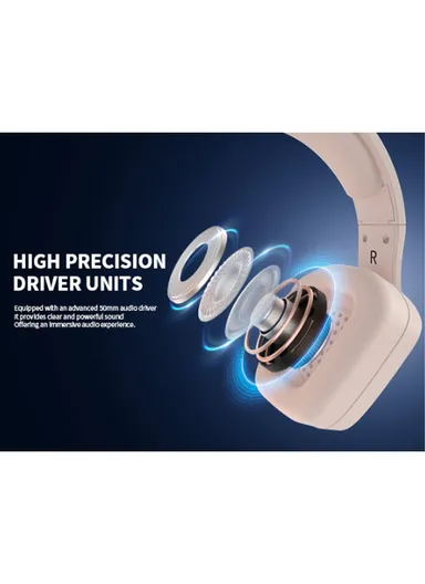 Gaming Headset Wired/BT5.3/2.4G Stereo Surround Sound Gaming Headphones with Noise Cancelling in-line Control &amp; Adjustable Mic for PS4 Xbox One PS5 PC Laptop Mac Whisper - Beige