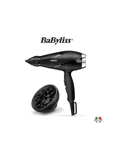 BaByliss Shine Pro 2200W, Powerful Hair Dryer with Diffuser, Cold Air Button, 3 Temperature Levels and 2 Speed, Small Hub Included [Professional AC Motor]